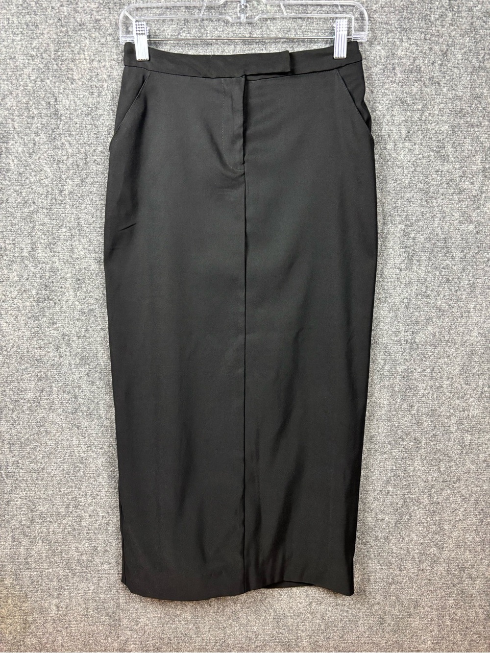Necessary Objects Black Pencil Skirt with Front Seam